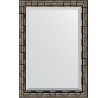 Зеркало Evoform Exclusive 103х73 BY 1196 с фацетом в багетной раме - Серебряный бамбук 73 мм