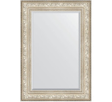 Зеркало Evoform Exclusive 100х70 BY 3452 с фацетом в багетной раме - Виньетка серебро 109 мм