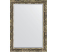 Зеркало Evoform Exclusive 103х73 BY 3460 с фацетом в багетной раме - Старое дерево с плетением 70 мм