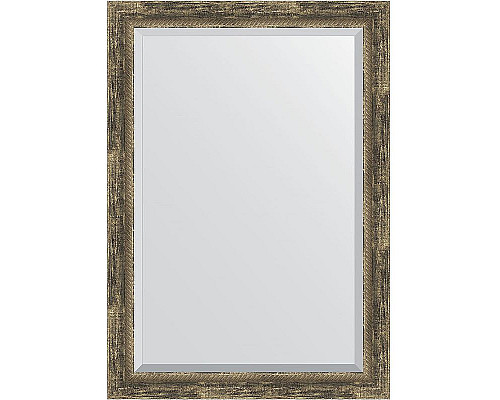 Купить Зеркало Evoform Exclusive 103х73 BY 3460 с фацетом в багетной раме - Старое дерево с плетением 70 мм в магазине сантехники Santeh-Crystal.ru