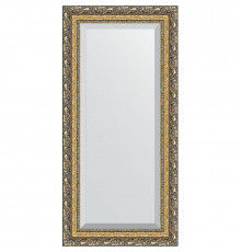 Зеркало Evoform Exclusive 115х55 BY 1250 с фацетом в багетной раме - Виньетка бронзовая 85 мм