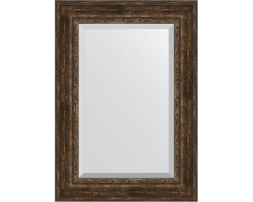 Заказать Зеркало Evoform Exclusive 120х72 BY 3456 с фацетом в багетной раме - Состаренное дерево с орнаментом 120 мм в магазине сантехники Santeh-Crystal.ru