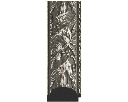 Купить Зеркало Evoform Exclusive 119х59 BY 3494 с фацетом в багетной раме - Византия серебро 99 мм в магазине сантехники Santeh-Crystal.ru