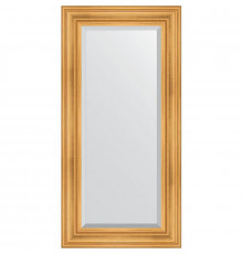 Зеркало Evoform Exclusive 119х59 BY 3496 с фацетом в багетной раме - Травленое золото 99 мм