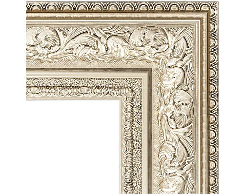 Купить Зеркало Evoform Exclusive 120х60 BY 3504 с фацетом в багетной раме - Виньетка серебро 109 мм в магазине сантехники Santeh-Crystal.ru