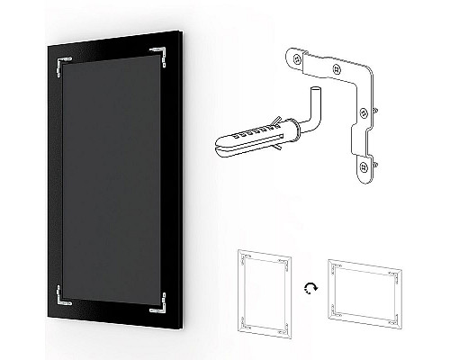 Заказать Зеркало Evoform Exclusive 141х56 BY 1164 с фацетом в багетной раме - Палисандр 62 мм в магазине сантехники Santeh-Crystal.ru