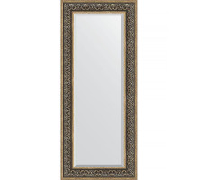 Зеркало Evoform Exclusive 139х59 BY 3527 с фацетом в багетной раме - Вензель серебряный 101 мм