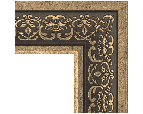 Приобрести Зеркало Evoform Exclusive 139х59 BY 3527 с фацетом в багетной раме - Вензель серебряный 101 мм в магазине сантехники Santeh-Crystal.ru