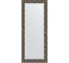 Зеркало Evoform Exclusive 153х63 BY 1186 с фацетом в багетной раме - Серебряный бамбук 73 мм