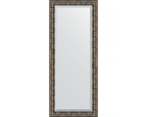 Приобрести Зеркало Evoform Exclusive 153х63 BY 1186 с фацетом в багетной раме - Серебряный бамбук 73 мм в магазине сантехники Santeh-Crystal.ru