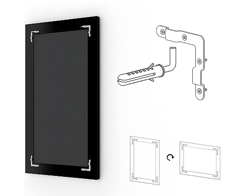 Приобрести Зеркало Evoform Exclusive 153х63 BY 1186 с фацетом в багетной раме - Серебряный бамбук 73 мм в магазине сантехники Santeh-Crystal.ru