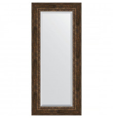 Зеркало Evoform Exclusive 152х67 BY 3560 с фацетом в багетной раме - Состаренное дерево с орнаментом 120 мм