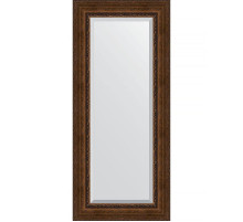 Зеркало Evoform Exclusive 152х67 BY 3559 с фацетом в багетной раме - Состаренная бронза с орнаментом 120 мм