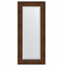 Зеркало Evoform Exclusive 152х67 BY 3559 с фацетом в багетной раме - Состаренная бронза с орнаментом 120 мм