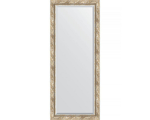 Приобрести Зеркало Evoform Exclusive 153х63 BY 3563 с фацетом в багетной раме - Прованс с плетением 70 мм в магазине сантехники Santeh-Crystal.ru