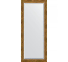 Зеркало Evoform Exclusive 153х63 BY 3562 с фацетом в багетной раме - Состаренная бронза с плетением 70 мм