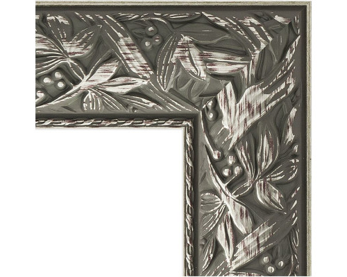 Купить Зеркало Evoform Exclusive 159х69 BY 3572 с фацетом в багетной раме - Византия серебро 99 мм в магазине сантехники Santeh-Crystal.ru