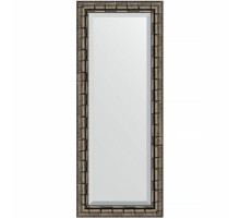 Зеркало Evoform Exclusive 133х53 BY 1156 с фацетом в багетной раме - Серебряный бамбук 73 мм