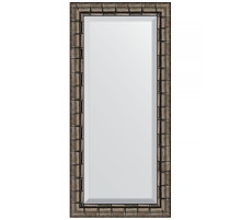 Зеркало Evoform Exclusive 113х53 BY 1146 с фацетом в багетной раме - Серебряный бамбук 73 мм