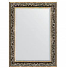 Зеркало Evoform Exclusive 109х79 BY 3475 с фацетом в багетной раме - Вензель серебряный 101 мм