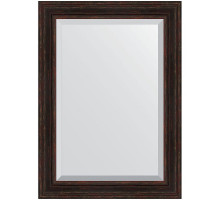 Зеркало Evoform Exclusive 109х79 BY 3473 с фацетом в багетной раме - Темный прованс 99 мм
