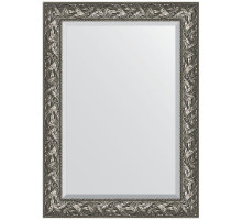Зеркало Evoform Exclusive 109х79 BY 3468 с фацетом в багетной раме - Византия серебро 99 мм