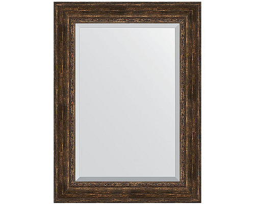 Заказать Зеркало Evoform Exclusive 112х82 BY 3482 с фацетом в багетной раме - Состаренное дерево с орнаментом 120 мм в магазине сантехники Santeh-Crystal.ru