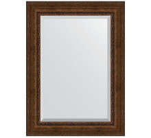 Зеркало Evoform Exclusive 112х82 BY 3481 с фацетом в багетной раме - Состаренная бронза с орнаментом 120 мм