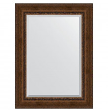 Зеркало Evoform Exclusive 112х82 BY 3481 с фацетом в багетной раме - Состаренная бронза с орнаментом 120 мм
