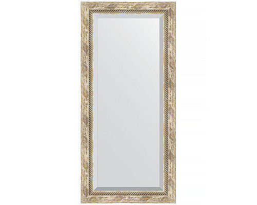 Заказать Зеркало Evoform Exclusive 113х53 BY 3485 с фацетом в багетной раме - Прованс с плетением 70 мм в магазине сантехники Santeh-Crystal.ru