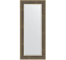 Зеркало Evoform Exclusive 149х64 BY 3553 с фацетом в багетной раме - Вензель серебряный 101 мм