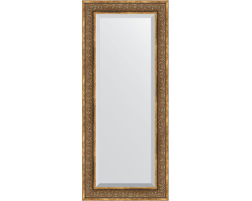 Приобрести Зеркало Evoform Exclusive 149х64 BY 3552 с фацетом в багетной раме - Вензель бронзовый 101 мм в магазине сантехники Santeh-Crystal.ru