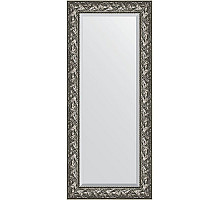 Зеркало Evoform Exclusive 149х64 BY 3546 с фацетом в багетной раме - Византия серебро 99 мм