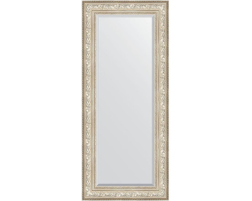 Купить Зеркало Evoform Exclusive 150х65 BY 3556 с фацетом в багетной раме - Виньетка серебро 109 мм в магазине сантехники Santeh-Crystal.ru