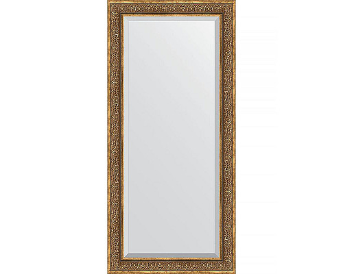 Приобрести Зеркало Evoform Exclusive 169х79 BY 3604 с фацетом в багетной раме - Вензель бронзовый 101 мм в магазине сантехники Santeh-Crystal.ru