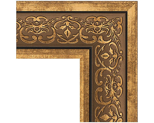 Приобрести Зеркало Evoform Exclusive 169х79 BY 3604 с фацетом в багетной раме - Вензель бронзовый 101 мм в магазине сантехники Santeh-Crystal.ru