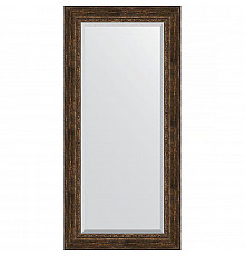 Зеркало Evoform Exclusive 172х82 BY 3612 с фацетом в багетной раме - Состаренное дерево с орнаментом 120 мм