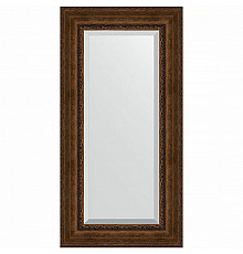 Зеркало Evoform Exclusive 122х62 BY 3507 с фацетом в багетной раме - Состаренная бронза с орнаментом 120 мм