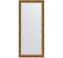 Зеркало Evoform Exclusive 163х73 BY 3588 с фацетом в багетной раме - Состаренная бронза с плетением 70 мм