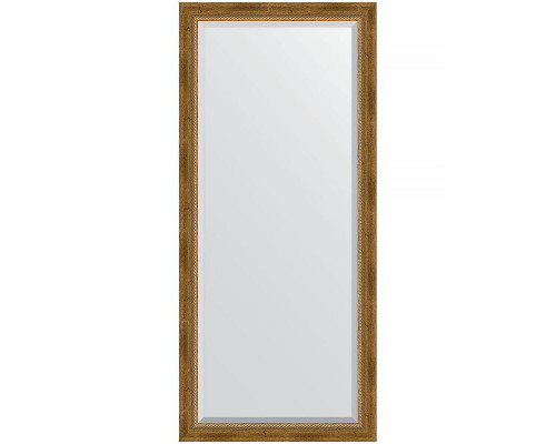 Заказать Зеркало Evoform Exclusive 163х73 BY 3588 с фацетом в багетной раме - Состаренная бронза с плетением 70 мм в магазине сантехники Santeh-Crystal.ru