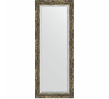 Зеркало Evoform Exclusive 133х53 BY 3512 с фацетом в багетной раме - Старое дерево с плетением 70 мм