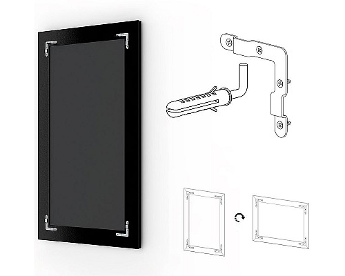 Приобрести Зеркало Evoform Exclusive 176х116 BY 1221 с фацетом в багетной раме - Травленое золото 87 мм в магазине сантехники Santeh-Crystal.ru