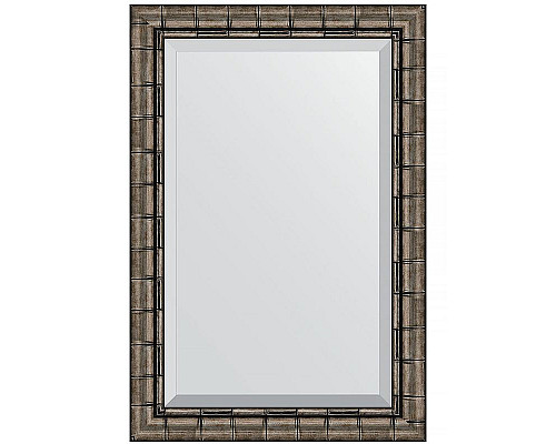 Заказать Зеркало Evoform Exclusive 93х63 BY 1176 с фацетом в багетной раме - Серебряный бамбук 73 мм в магазине сантехники Santeh-Crystal.ru