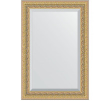 Зеркало Evoform Exclusive 95х65 BY 1274 с фацетом в багетной раме - Сусальное золото 80 мм