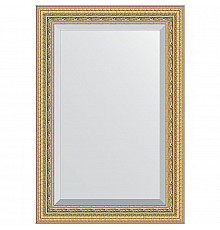 Зеркало Evoform Exclusive 95х65 BY 1274 с фацетом в багетной раме - Сусальное золото 80 мм