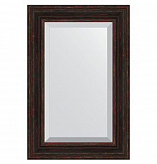 Зеркало Evoform Exclusive 89х59 BY 3421 с фацетом в багетной раме - Темный прованс 99 мм