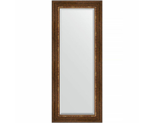 Купить Зеркало Evoform Exclusive 136х56 BY 3517 с фацетом в багетной раме - Римская бронза 88 мм в магазине сантехники Santeh-Crystal.ru