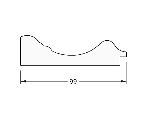 Купить Зеркало Evoform Exclusive 89х59 BY 3419 с фацетом в багетной раме - Травленое серебро 99 мм в магазине сантехники Santeh-Crystal.ru