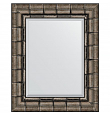 Зеркало Evoform Exclusive 53х43 BY 1358 с фацетом в багетной раме - Серебряный бамбук 73 мм