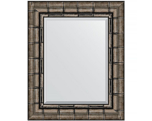 Заказать Зеркало Evoform Exclusive 53х43 BY 1358 с фацетом в багетной раме - Серебряный бамбук 73 мм в магазине сантехники Santeh-Crystal.ru